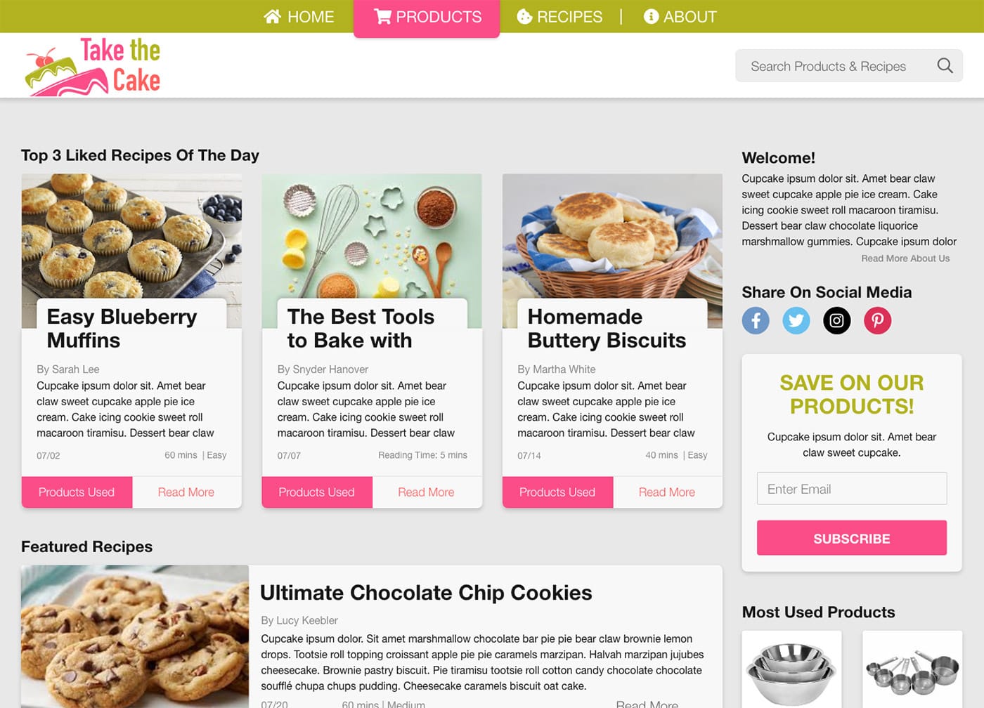 Mockup from first iteration